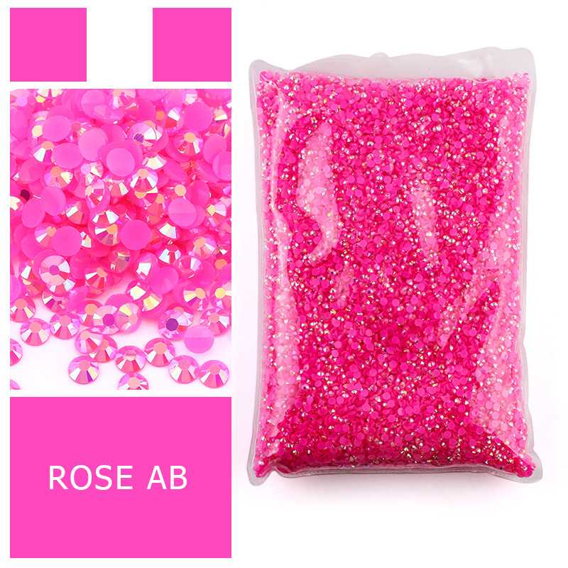Resin Art Quantity - ホットピンクのフラットバック樹脂ラインストーン、非ホットフィックス、大量卸売、クラフトDIY、クリエイティブデザイン、衣類、メイクアップ、ネイルアート用