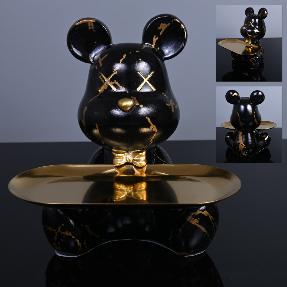 Resin Art Furniture - カラフルなクマの彫像や彫刻執事フィギュア装飾品インテリア北欧装飾ルームテーブル装飾樹脂工芸ギフト