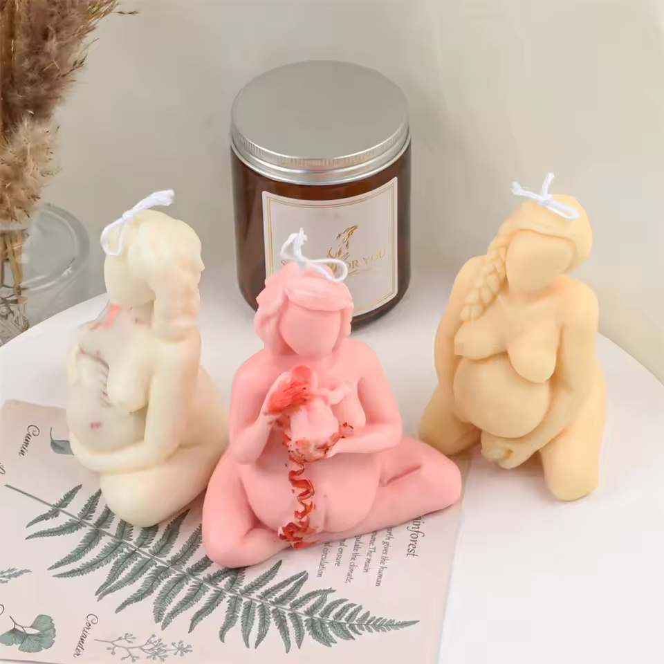 Resin Art Furniture - 3D 母子シリコーンキャンドルモールド妊婦フィギュアエポキシ樹脂モールド DIY 出産キャンドル石鹸石膏モールド家の装飾