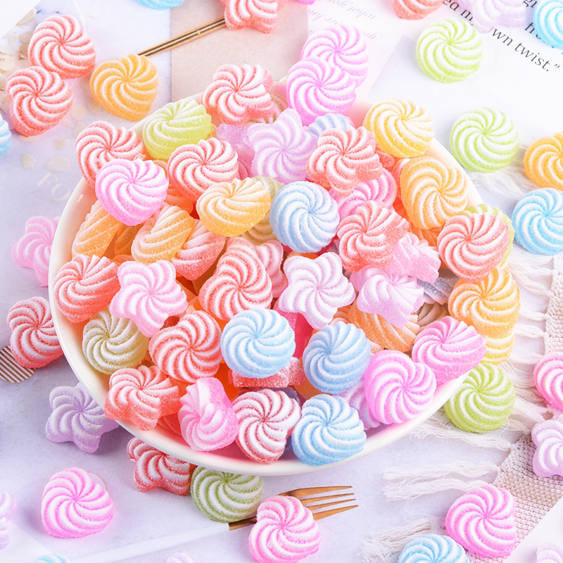 Resin Art Workshop - 20 個新しいかわいいミニ漫画ハート型キャンディゴム樹脂フラットカボションスクラップブック Diy の結婚式のヘアピンアクセサリークラフト A67