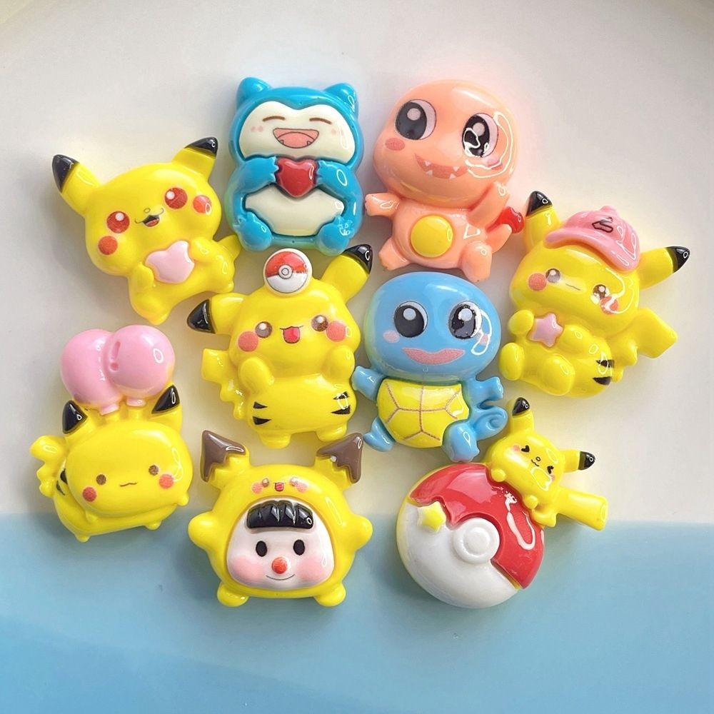 Resin Art Handmade - ポケモンの漫画風DIYクラフト材料、レジンアクセサリー、カビゴンやリトルバニラなどの小物