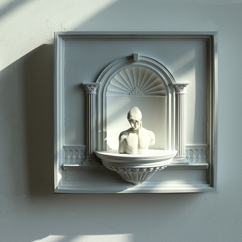 Resin Art Clock - ‌ フランスのヴィンテージウォールアート、石膏の壁彫刻、静音壁掛け時計、クリエイティブな家の装飾アクセント - エレガントな家の装飾ディスプレイ