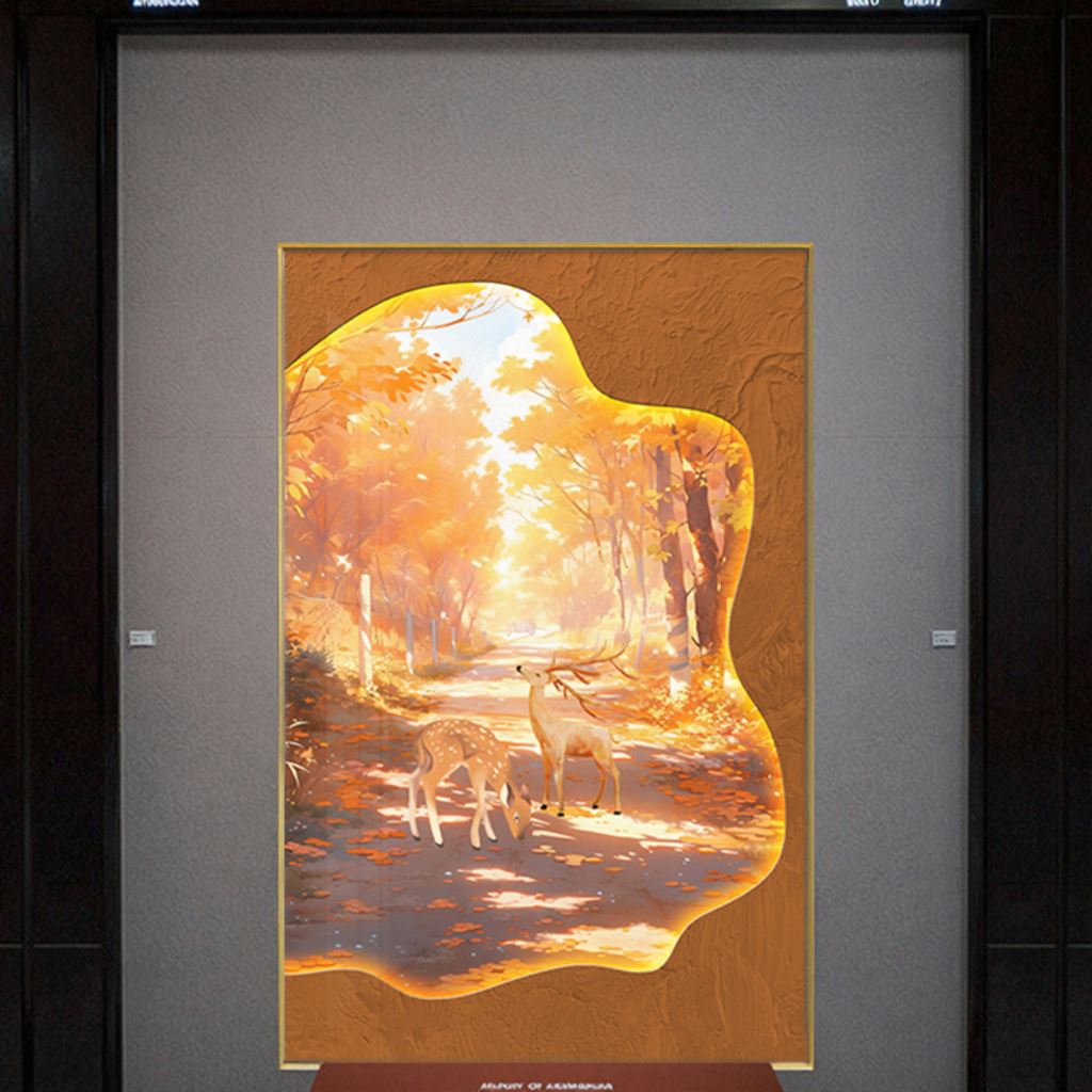 Resin Art Clock - インダストリアルスタイルのアールデコ時計と額装装飾画、伝統的なプリントの壁掛けデザイン（リビングルーム用）