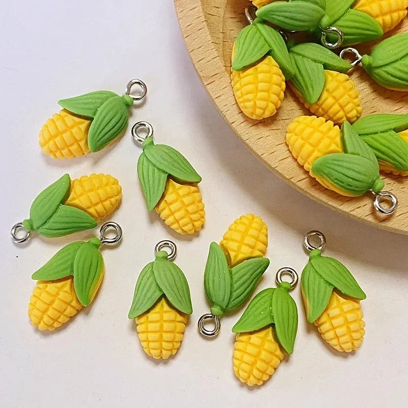 20個入り 面白いミニコーン野菜樹脂チャーム 人工食品ペンダ - Resin Art Handmade のレビューと価格