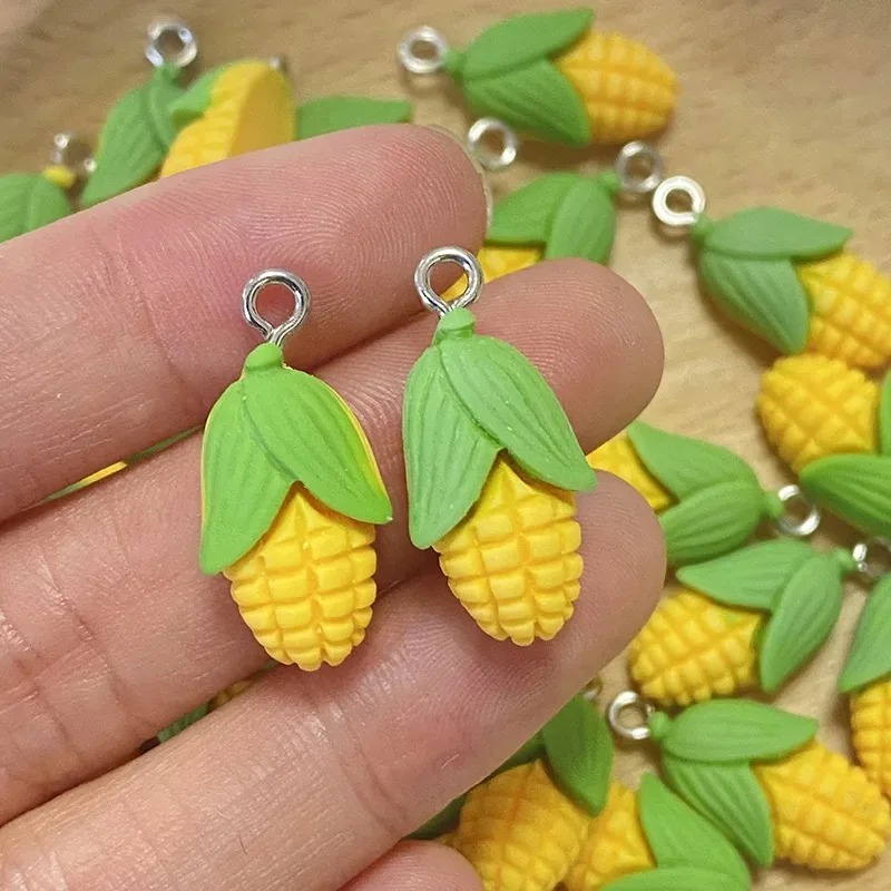 20個入り 面白いミニコーン野菜樹脂チャーム 人工食品ペンダ - Resin Art Handmade のレビューと価格