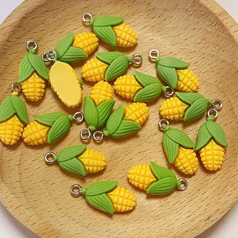 20個入り 面白いミニコーン野菜樹脂チャーム 人工食品ペンダ - Resin Art Handmade のレビューと価格