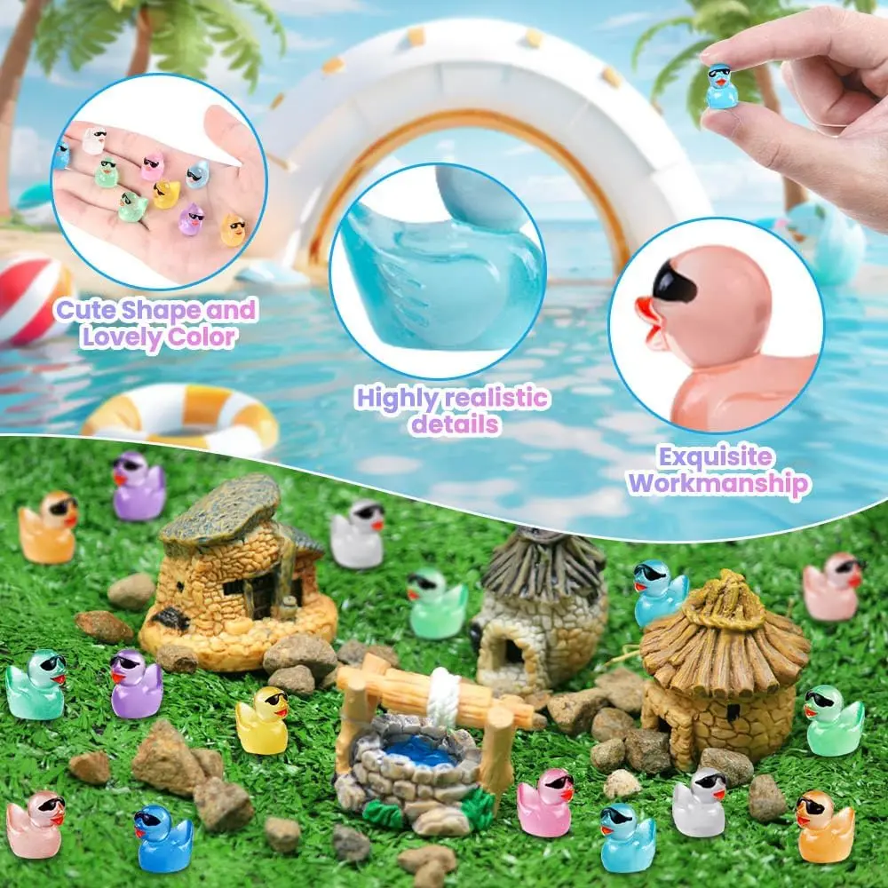 200/100 発光ミニグリッターアヒルメガネミニチュアアヒ - Resin Art Glitter のレビューと価格