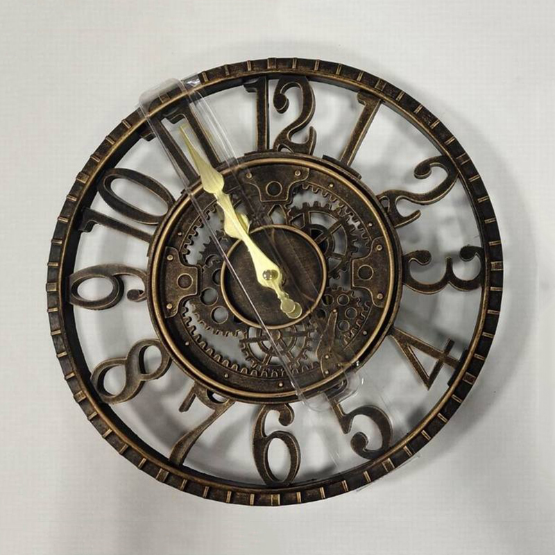 屋外壁時計防水レトロ樹脂モダンな壁時計サイレントクリエイティ - Resin Art Clock のレビューと価格
