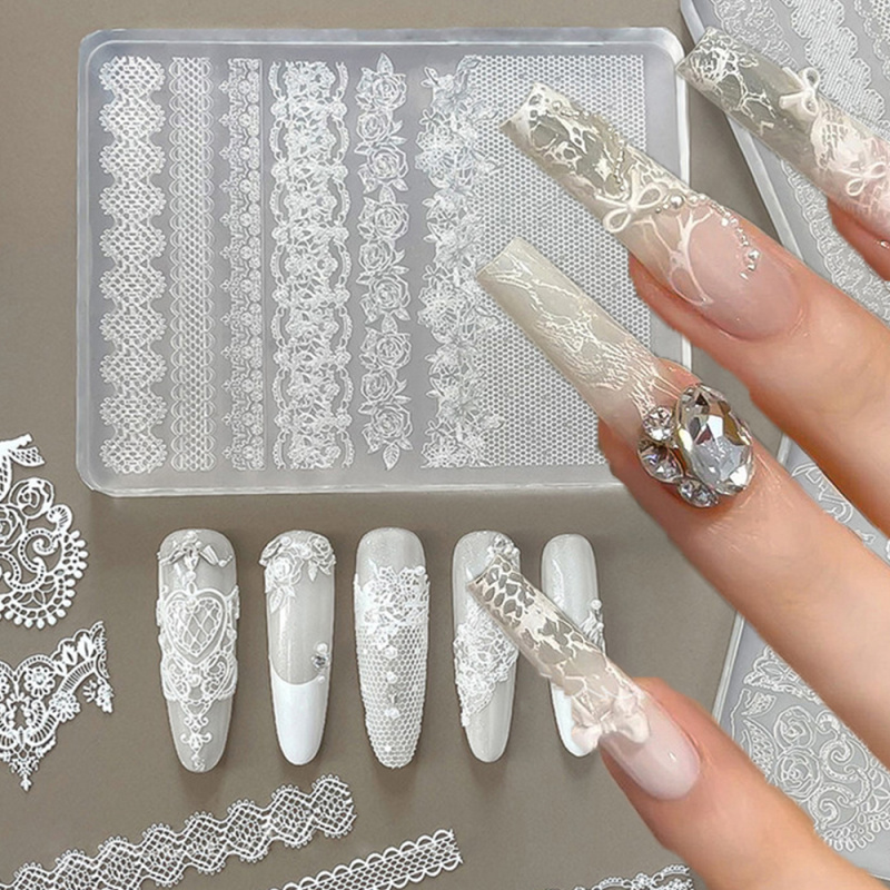 1pc レース 3D シリコーンネイルモールドシリコーンロー - Resin Art Rose のレビューと価格