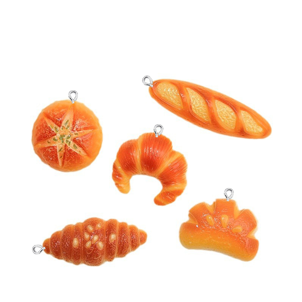 10 個光沢のある焼きクロワッサンシリーズフラットバックチャ - Resin Art Glitter のレビューと価格