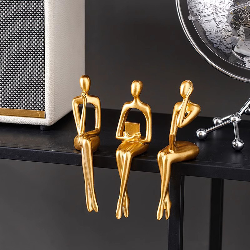 思想家像 抽象フィギュア彫刻 小さな装飾品 樹脂像 ホームゴ - Resin Art Furniture のレビューと価格