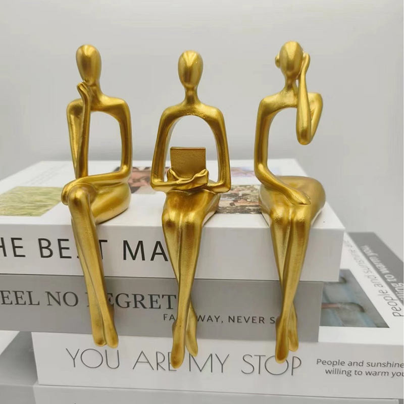思想家像 抽象フィギュア彫刻 小さな装飾品 樹脂像 ホームゴ - Resin Art Furniture のレビューと価格