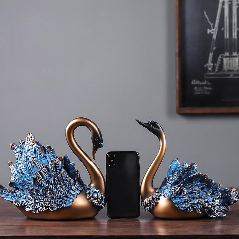 白鳥の像,家の装飾アクセサリー,モダンな彫刻,友達や恋人のた - Resin Art Wedding Gift のレビューと価格