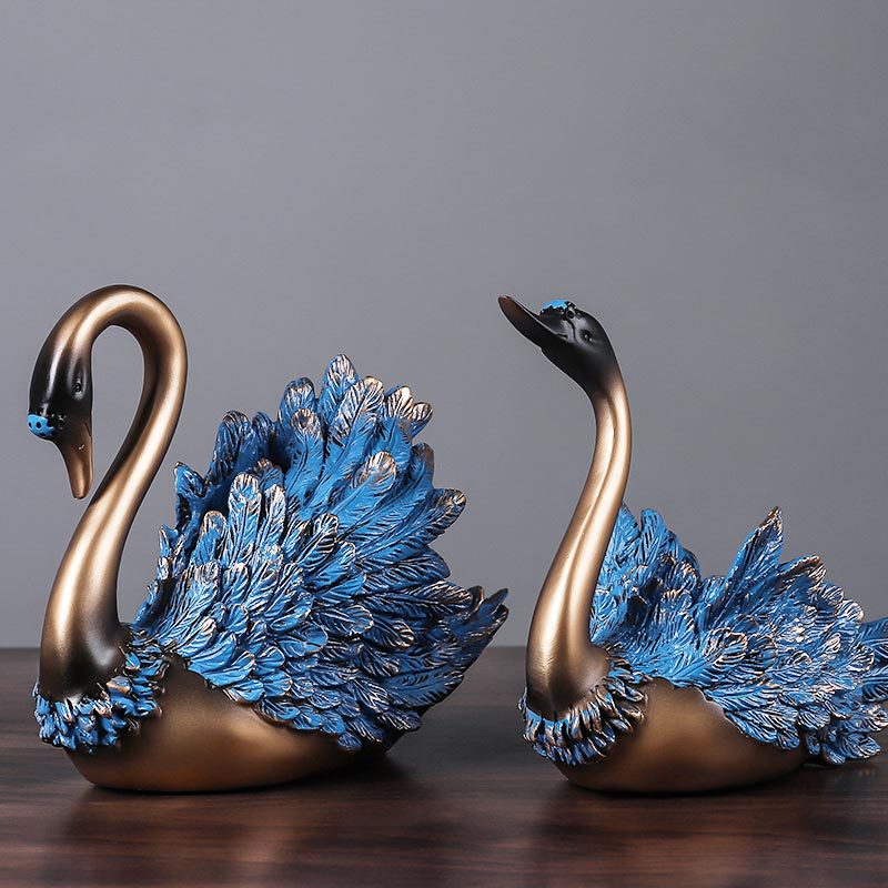 白鳥の像,家の装飾アクセサリー,モダンな彫刻,友達や恋人のた - Resin Art Wedding Gift のレビューと価格