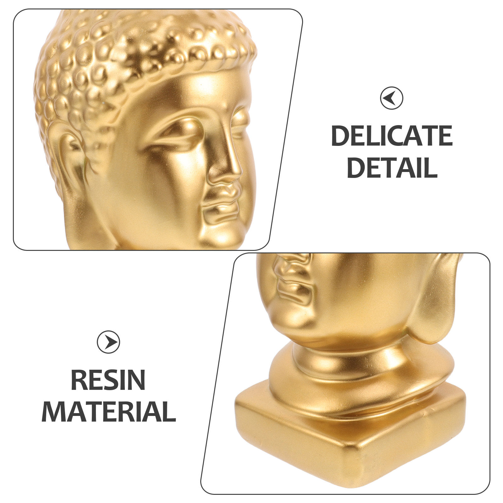 樹脂製仏頭像アート彫像、エレガントで精巧な彫刻、リビングルー - Resin Art And Decor のレビューと価格
