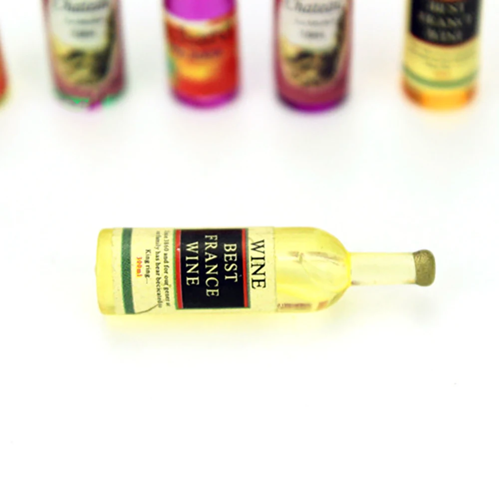 6 個 1/12 ドールハウスミニチュアミニ樹脂ワインボトル - Resin Art Bottle のレビューと価格