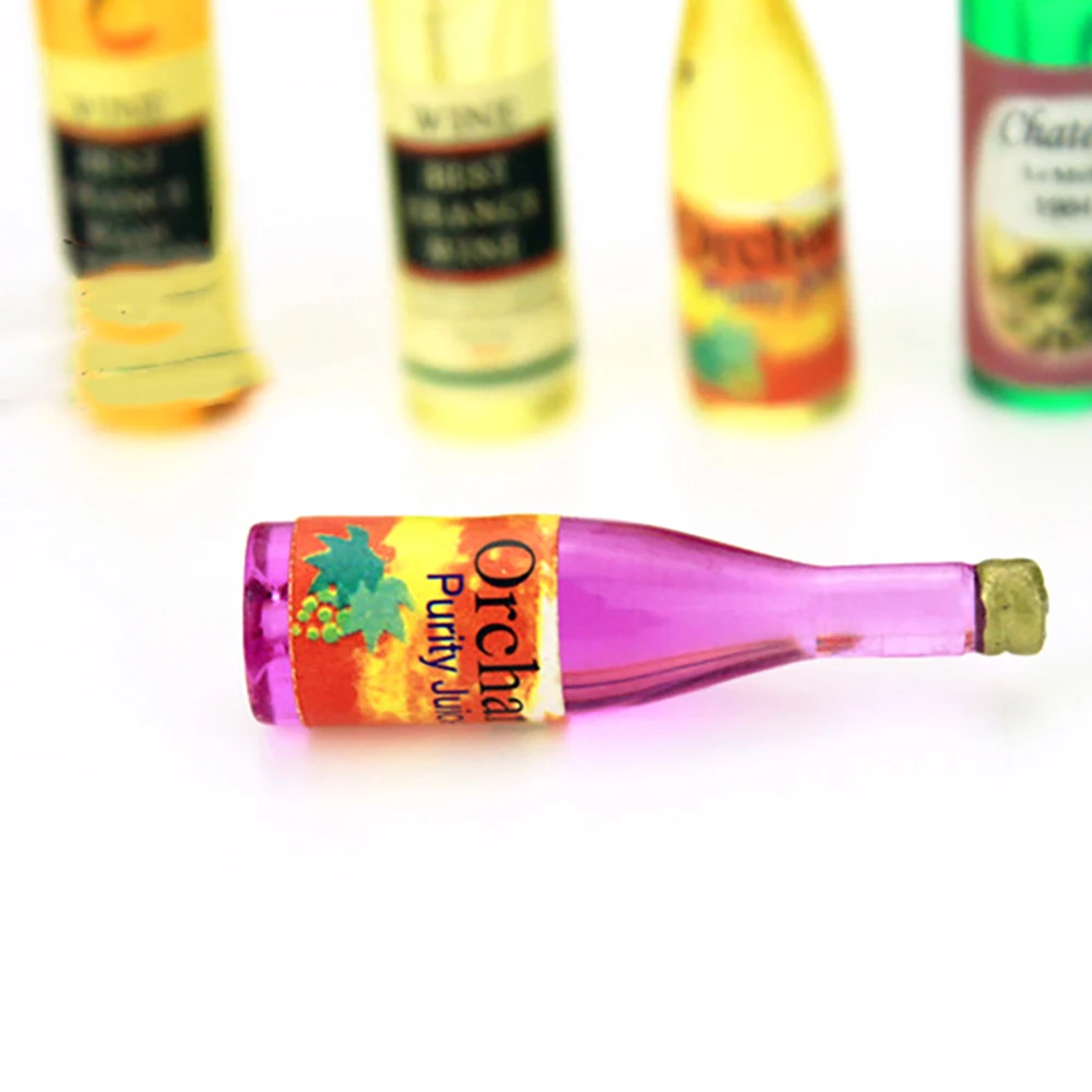 6 個 1/12 ドールハウスミニチュアミニ樹脂ワインボトル - Resin Art Bottle のレビューと価格