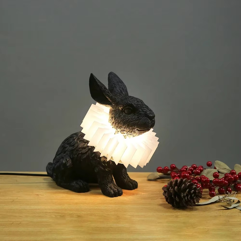ウサギのテーブルランプかわいい樹脂動物テーブルライト子供部屋 - Resin Art On Floor のレビューと価格