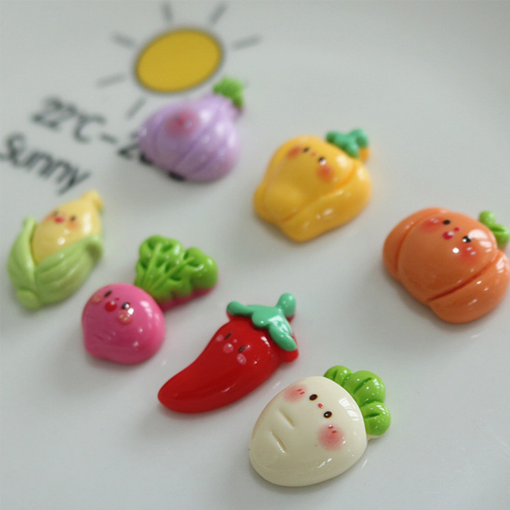 10 個光沢のある野菜シリーズ樹脂フラットバックカボションヘ - Resin Art Glitter のレビューと価格