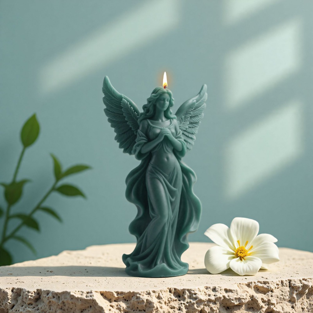 翼女神香りのシリコーンキャンドルモールド DIY 祈り天使の - Resin Art Furniture のレビューと価格