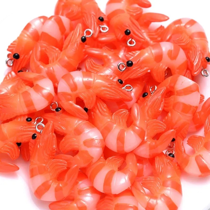 10 個アクリル樹脂漫画シーフードチャーム 3D 模擬ロブス - Resin Art Handmade のレビューと価格