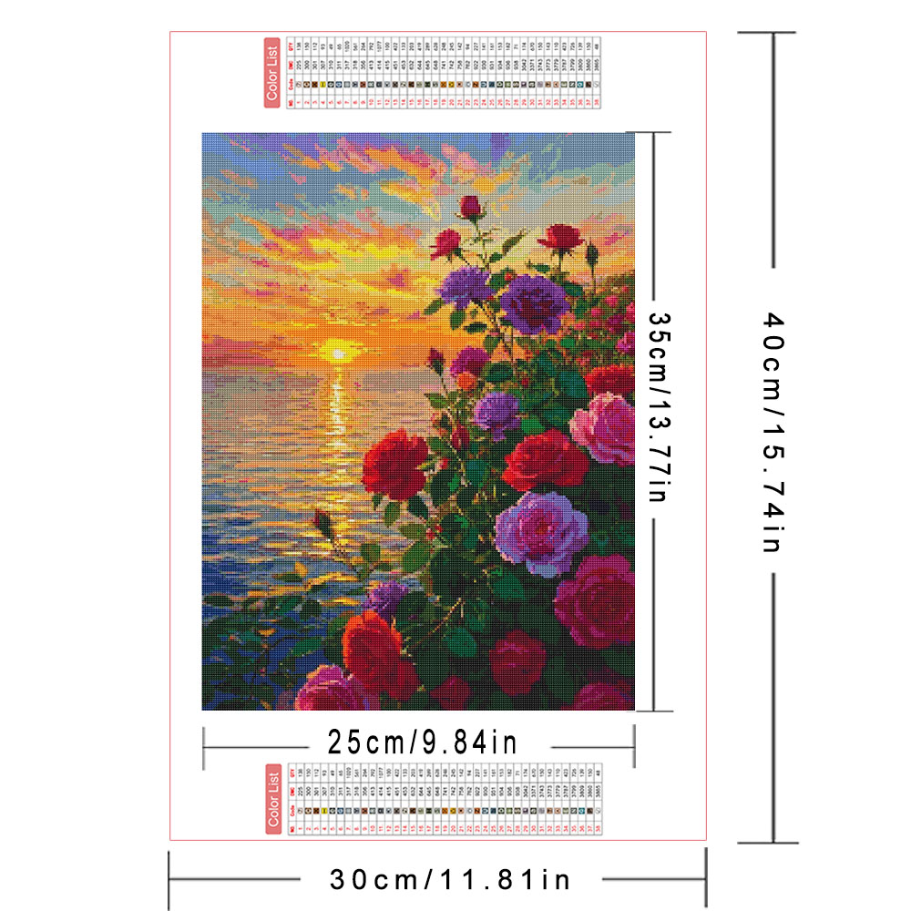 AZQSD ダイヤモンドアート絵画 バラの花のラインストーン - Resin Art Rose のレビューと価格