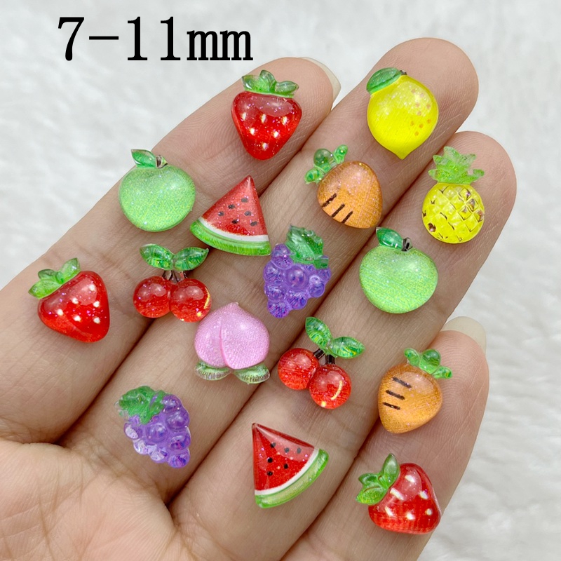 50 個樹脂カラフルなグリッターアップルブドウチェリー大根フ - Resin Art Glitter のレビューと価格