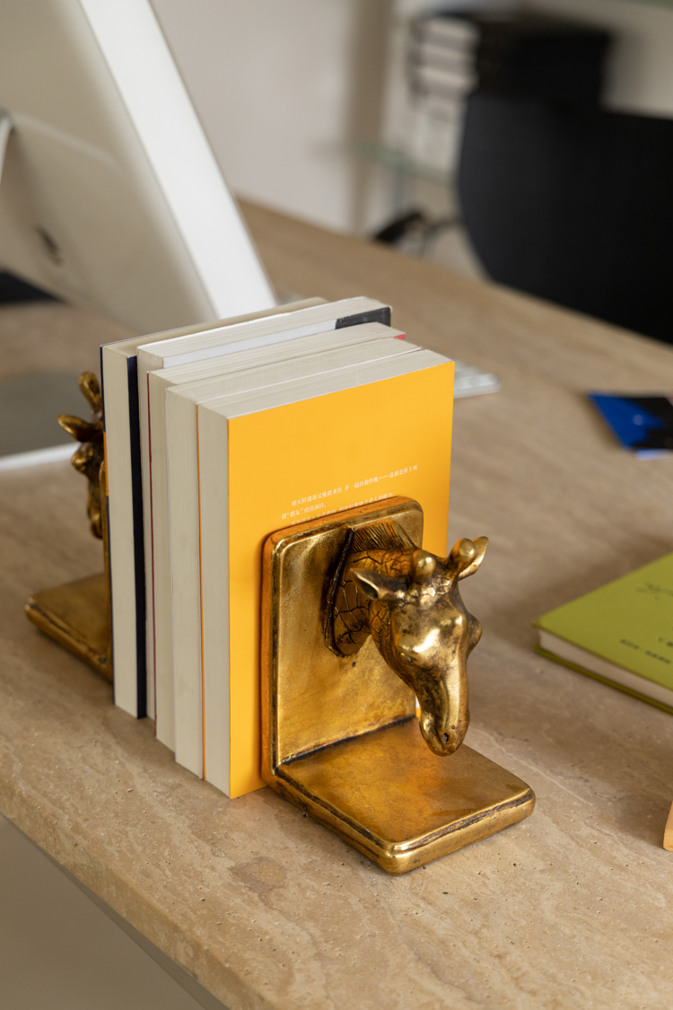 金色の動物樹脂工芸品 キリン アートブック ファイルブックケ - Resin Art Book のレビューと価格