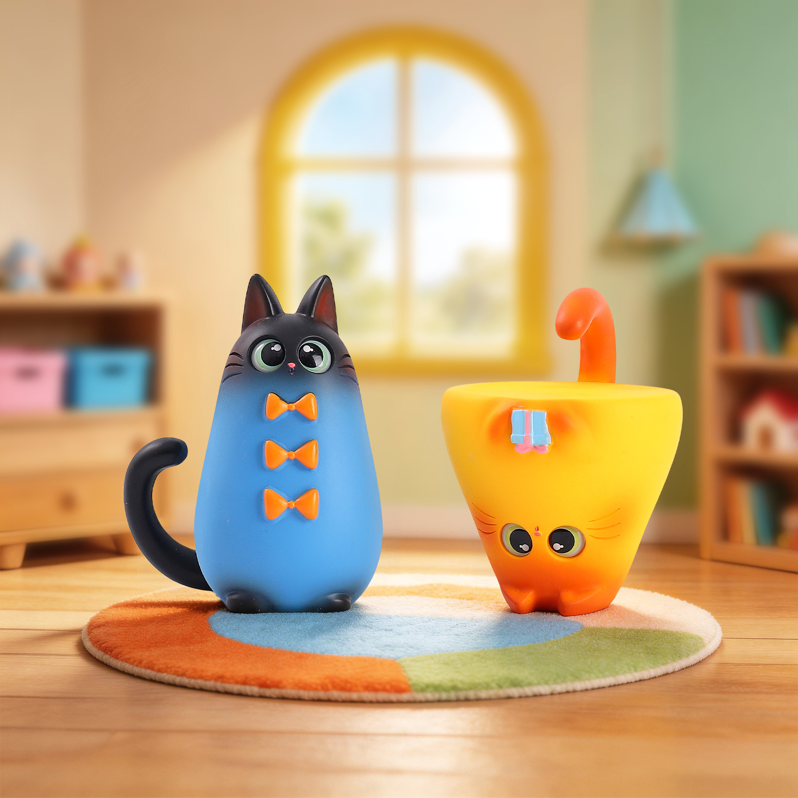 ブラインドボックス猫フィギュア樹脂製クリエイティブ漫画デスク - Resin Art Furniture のレビューと価格