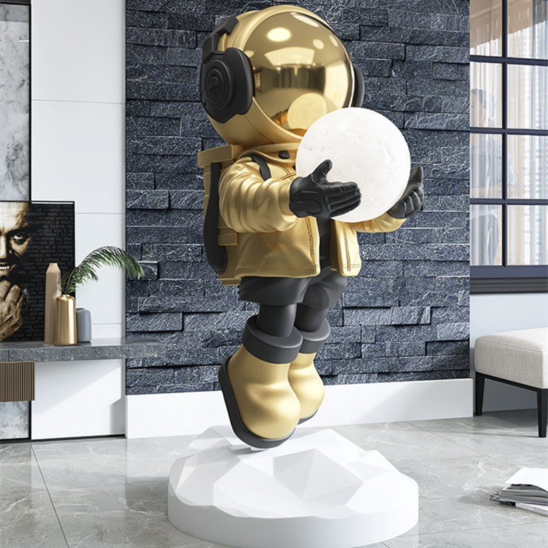 樹脂製フロアランプ,宇宙飛行士の像,クリエイティブなフロアラ - Resin Art On Floor のレビューと価格