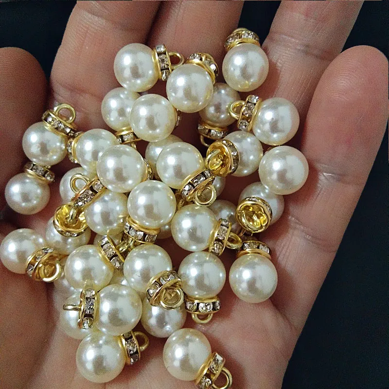30 個ラウンドパールダイヤモンドペンダントゴールドシルバー - Resin Art Wedding Gift のレビューと価格