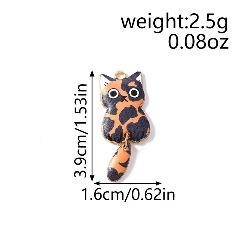 10 個 16 × 39 ミリメートルかわいい漫画猫樹脂チャ - Resin Art Handmade のレビューと価格