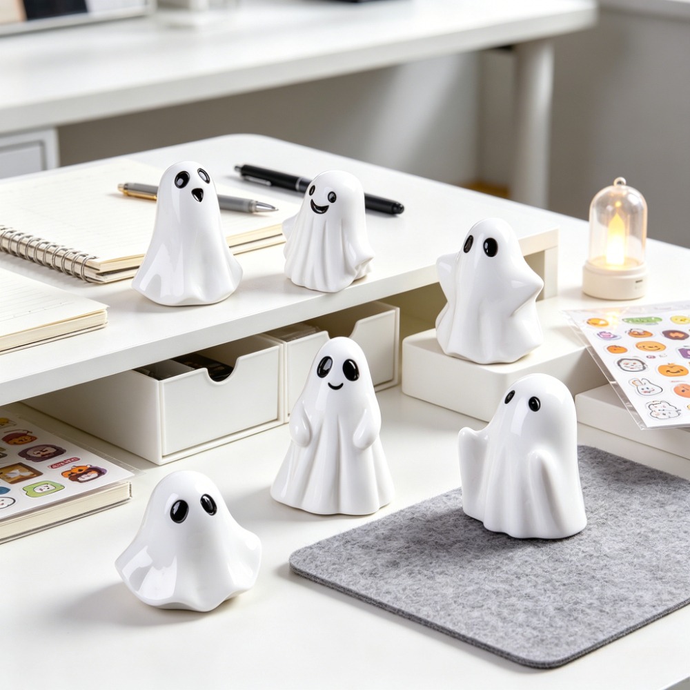 20個入り ハロウィンゴーストミニチュアデコレーション キュ - Resin Art Workshop のレビューと価格