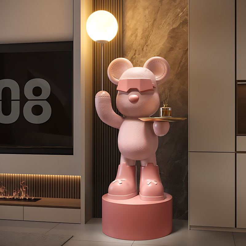 新しい暴力的な熊の大型オーナメント、リビングルームの装飾、ラ - Resin Art Furniture のレビューと価格
