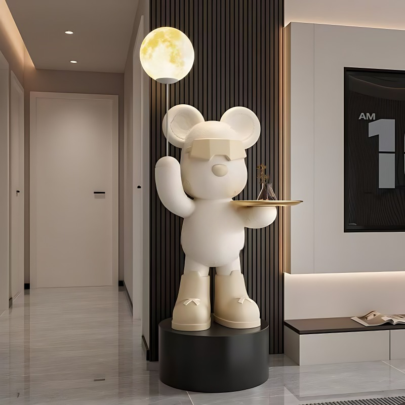 新しい暴力的な熊の大型オーナメント、リビングルームの装飾、ラ - Resin Art Furniture のレビューと価格