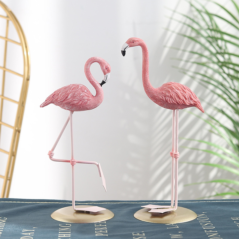 ピンクのフラミンゴの置物3個セット 熱帯鳥の卓上装飾 モダン - Resin Art Wedding Gift のレビューと価格