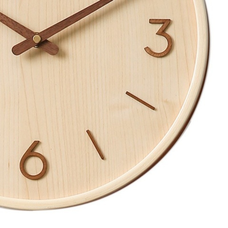 現代の木製サイレントアート壁時計シンプルな木目寝室時計高級多 - Resin Art Clock のレビューと価格