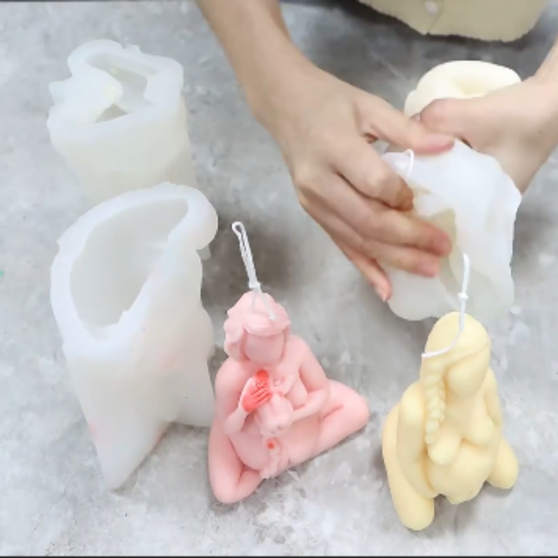 3D 母子シリコーンキャンドルモールド妊婦フィギュアエポキシ - Resin Art Furniture のレビューと価格