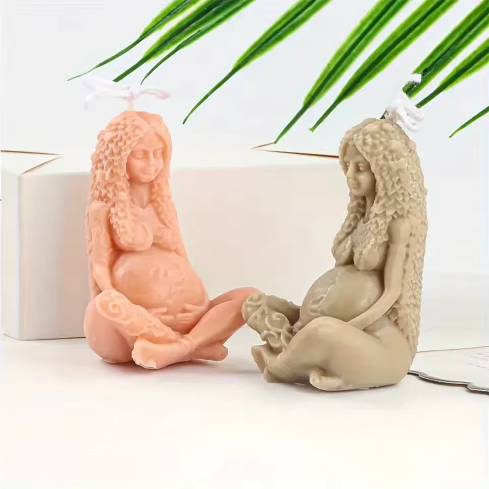 3D 母子シリコーンキャンドルモールド妊婦フィギュアエポキシ - Resin Art Furniture のレビューと価格