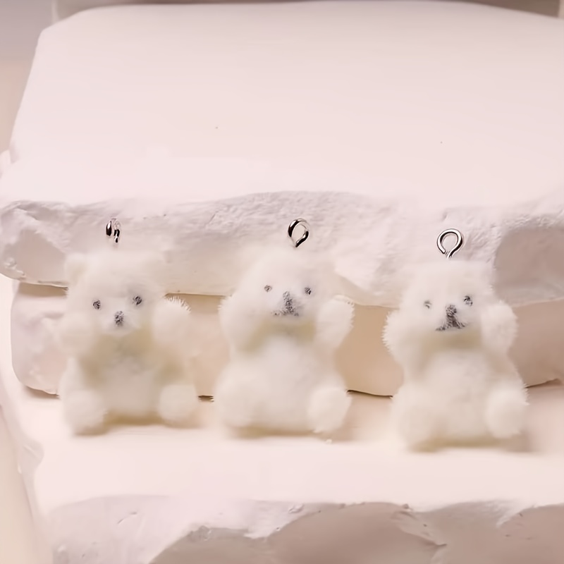 6 個シロクマ樹脂チャームクリスマス氷雪テーマペンダント D - Resin Art And Decor のレビューと価格