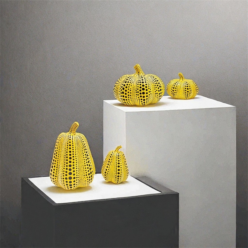 黄色いカボチャ樹脂製鳩フクロウ像オーナメントアートクラフト、 - Resin Art Wedding Gift のレビューと価格