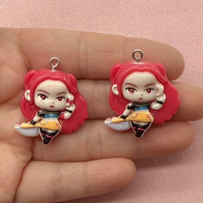 10個入り樹脂製漫画ペンダント、DIYジュエリー製作イヤリン - Resin Art Handmade のレビューと価格