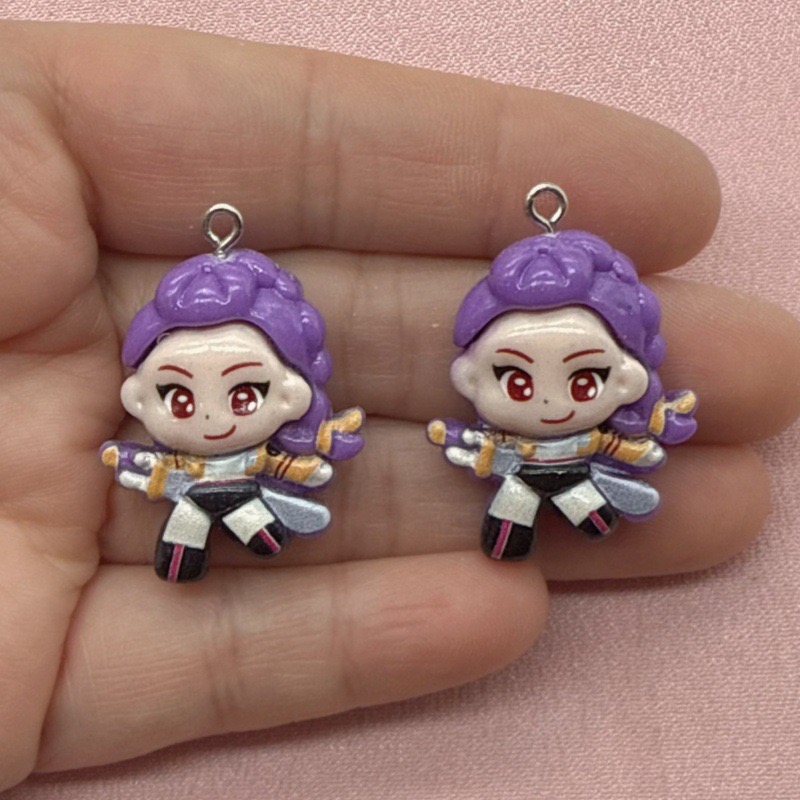 10個入り樹脂製漫画ペンダント、DIYジュエリー製作イヤリン - Resin Art Handmade のレビューと価格