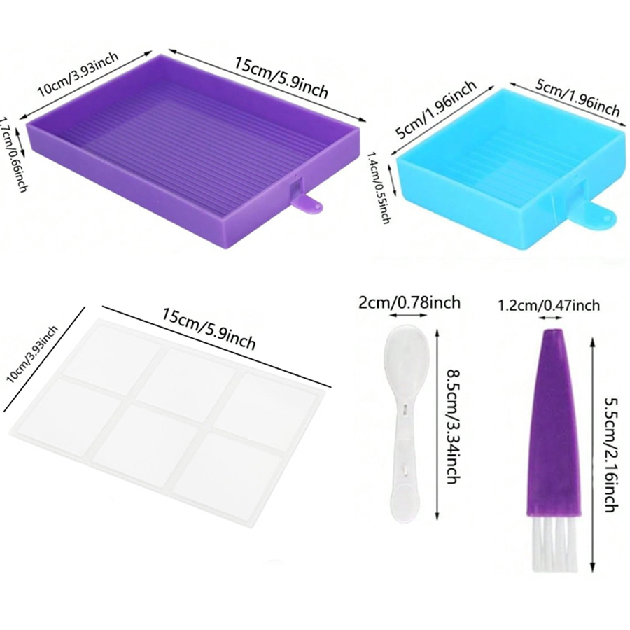 6グリッドパレットカバー付きダイヤモンドペインティングアクセ - Resin Art Workshop のレビューと価格