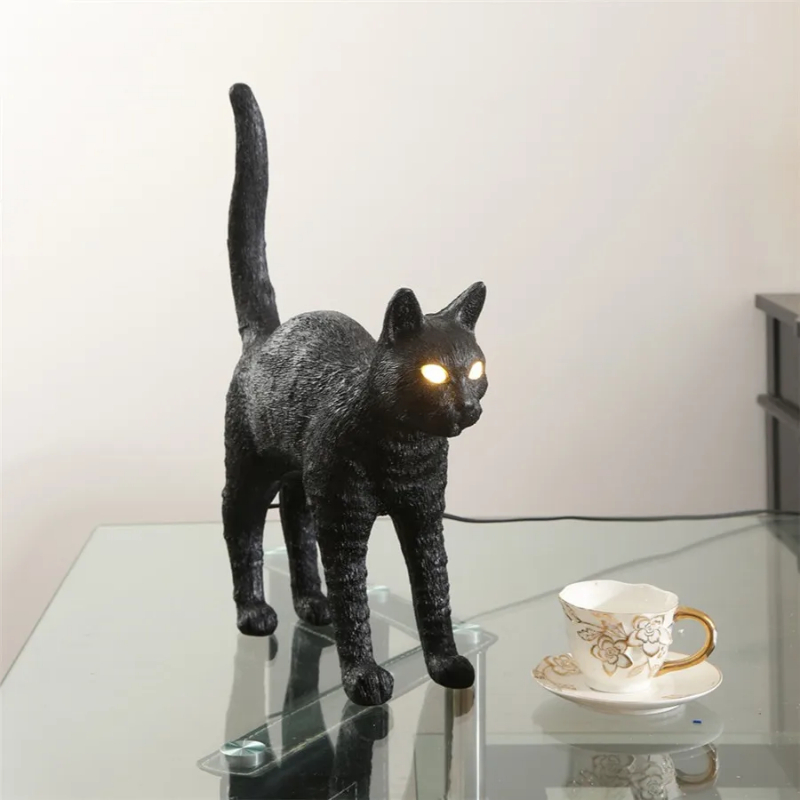 北欧の猫のテーブルランプ,寝室,ベッドサイド,オフィス,ダイ - Resin Art On Floor のレビューと価格