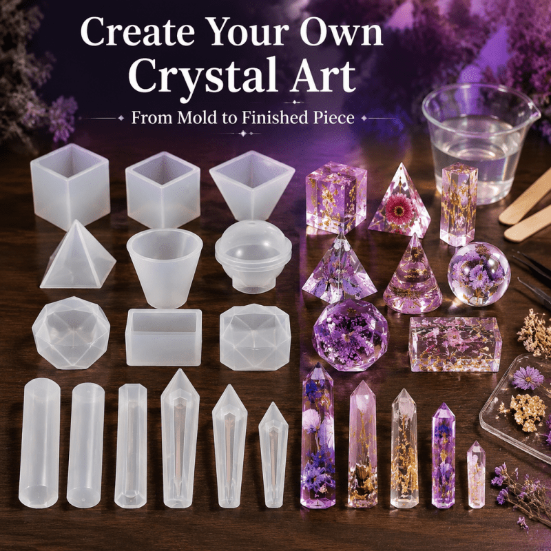 15個入りクリスタルレジンシリコンモールドセット、ジュエリー - Resin Art Furniture のレビューと価格