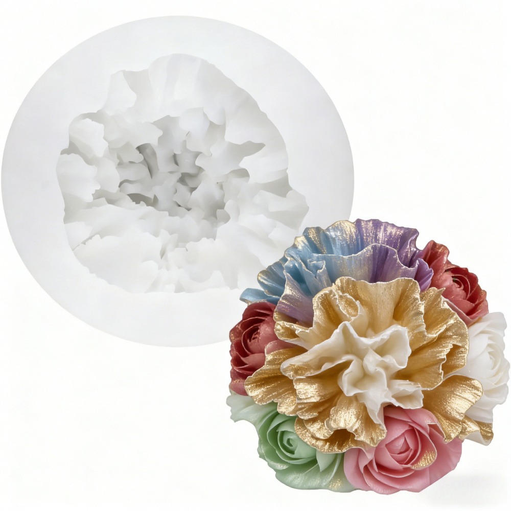 バラ、牡丹、カーネーション用の3ピースシリコンモールド、キャ - Resin Art Wedding Gift のレビューと価格