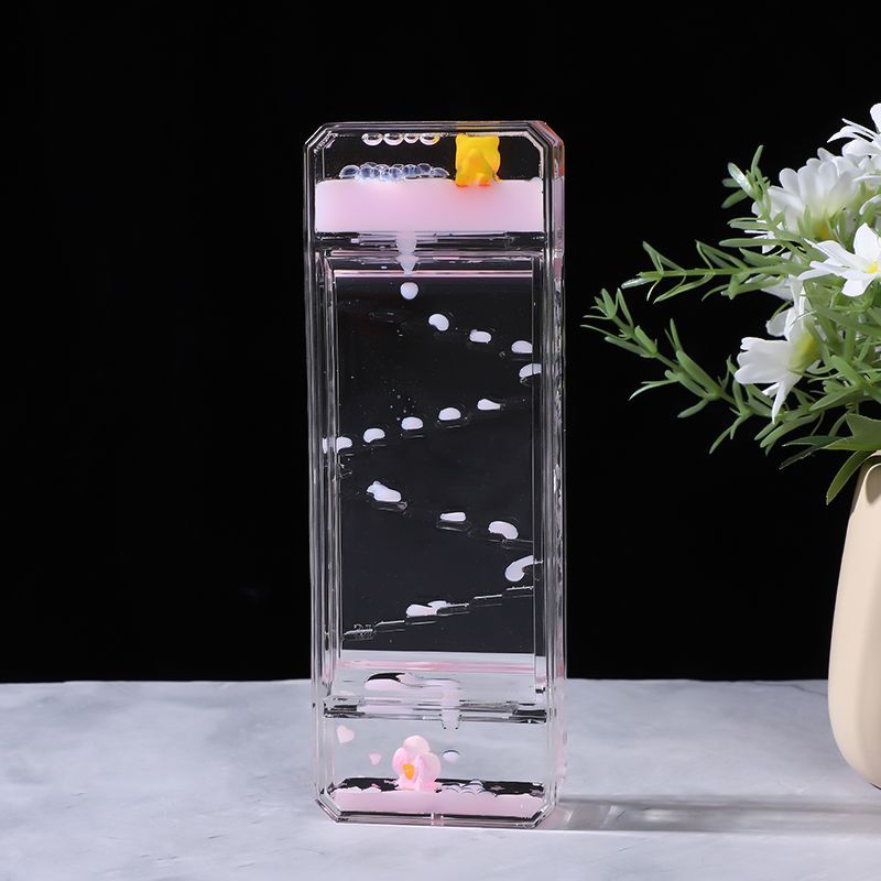 創造的で可愛いスライド式オイル漏れデスクトップオーナメント、 - Resin Art Clock のレビューと価格