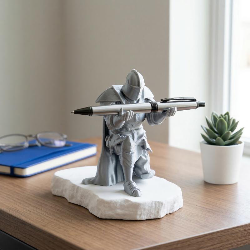騎士ペンホルダー樹脂中世鎧デスクオーガナイザー画材オフィス用 - Resin Art Workshop のレビューと価格
