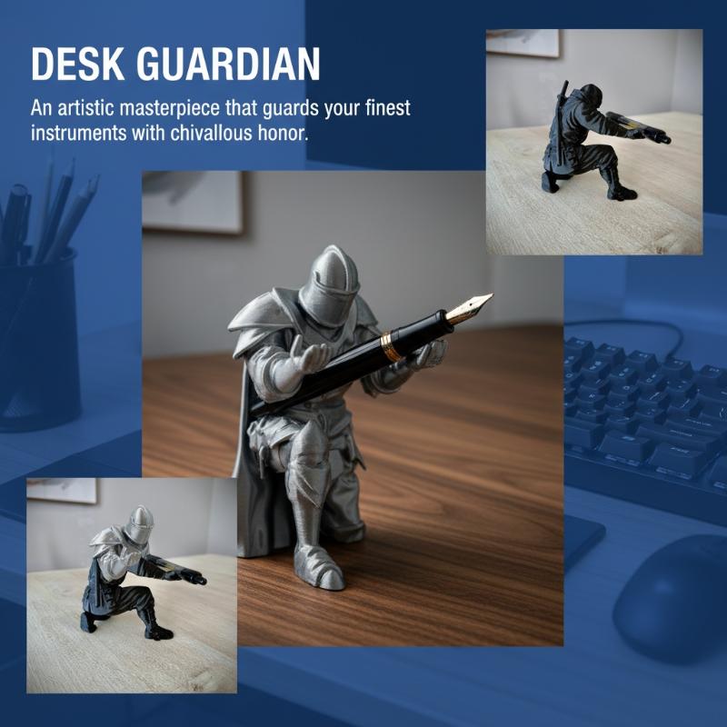 騎士ペンホルダー樹脂中世鎧デスクオーガナイザー画材オフィス用 - Resin Art Workshop のレビューと価格